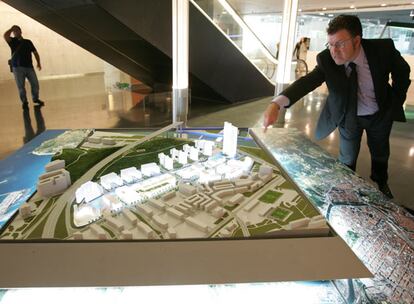 Maqueta del proyecto urbanstico <b><i>Puerta de Bilbao,</b></i> en Barakaldo, cuyos terrenos  motivaron la deuda de los 43 millones de IVA.