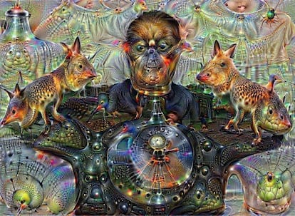 Imagen generada por Deep Dream, de Google