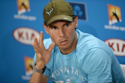 Nadal, en una rueda de prensa.