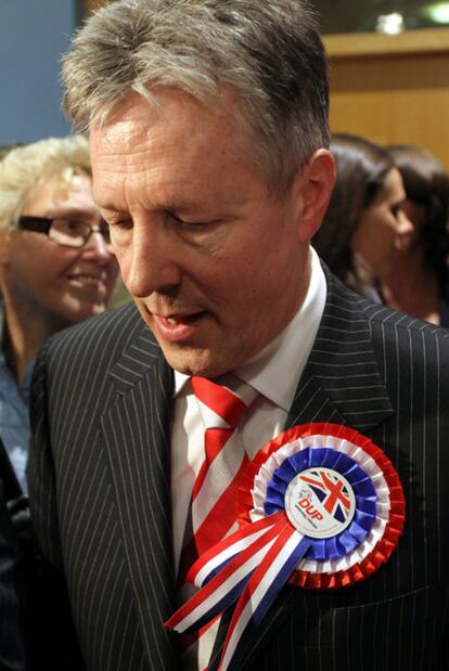 El ministro principal del Ulster, Peter Robinson.