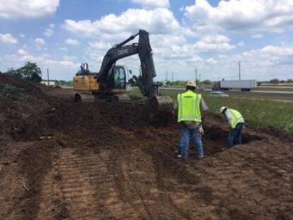 Trabajadores de Webber en una obra de carreteras.