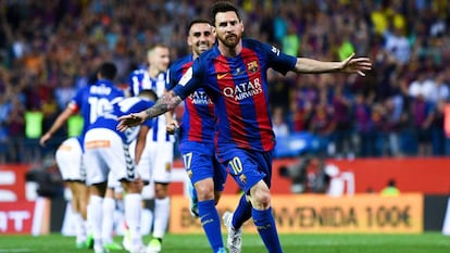 Messi marcou o primeiro e participou dos outros dois gols do Barça.