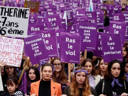 Miles de personas se manifestan este sábado en Francia contra la violencia machista