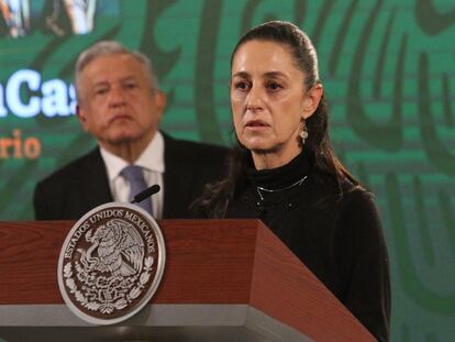 Andrés Manuel López Obrador, presidente de México, y Claudia Sheinbaum, jefa de Gobierno
