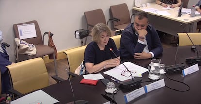 La delegada de Cultura del Ayuntamiento de Madrid, Marta Rivera de la Cruz, interviene durante la comisión del área, el martes de la semana pasada.