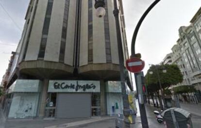 Centro de El Corte Inglés en el número 1 de la calle de Colón de Valencia.