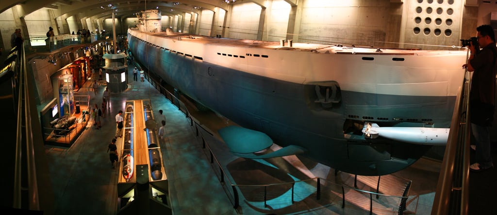 El U-505 en exhibición en el Museo de la Ciencia y la Industria de Chicago.