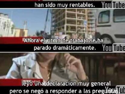 El polémico vídeo de la BBC empieza con unas imágenes de bloques de pisos vacíos en Vallecas para escenificar la caída del sector inmobiliario. El periodista británico habla de las crecientes dificultades para vender viviendas en España. Aparece un promotor y un experto inmobiliario que coinciden en el fin del <i>boom</i> y se quejan de la falta de respuestas del Gobierno. La ministra de Vivienda, Carme Chacón, sólo aparece para decir que hay que terminar la entrevista.