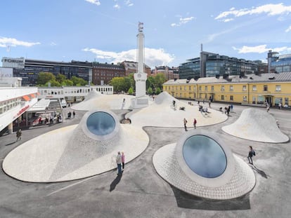 El centro de arte contemporáneo Amos Rex de Hensinki, diseñado por los finlandeses JKMM,