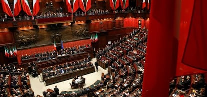 C&aacute;mara baja del Parlamento italiano, en Roma.