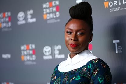 Chimamanda Ngozi, el pasado mes de abril en el Worl Women Summit.