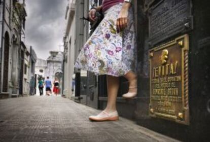 La tumba de Eva Perón en La Recoleta, en Buenos Aires.