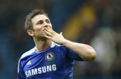 Lampard celebra un gol.