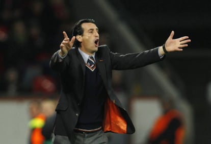 Emery, en el partido frente al Bayer.