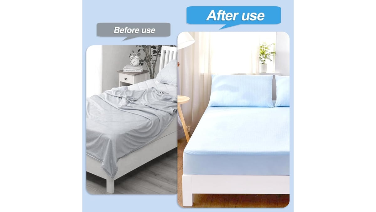 These fasteners help the sheet stay in place all night.