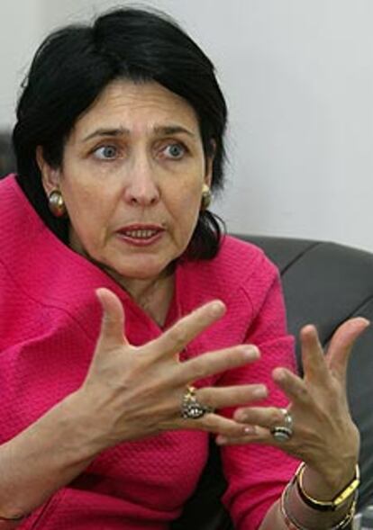 Salomé Zourabichvili, ministra de Exteriores de Georgia.