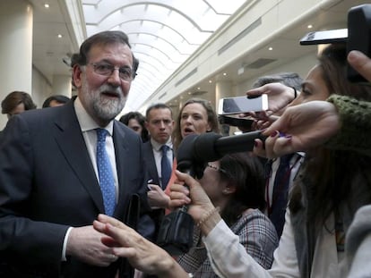 Mariano Rajoy, en el Senado. 