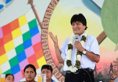 Evo Morales, el pasado viernes en el Chapare. 