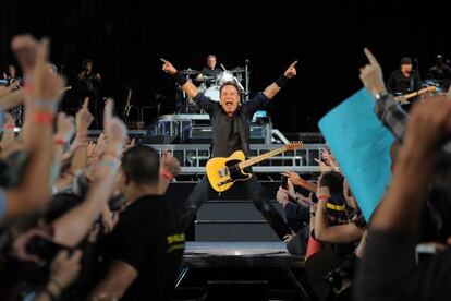 Bruce Springsteen y su banda en Barcelona.