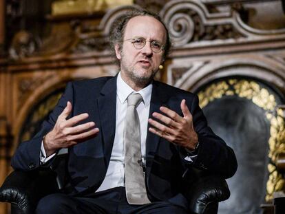 Bernhard Schölkopf, científico computacional de la Universidad de Tübingen, durante la ceremonia de entrega de los premios Körber en septiembre de 2019. 