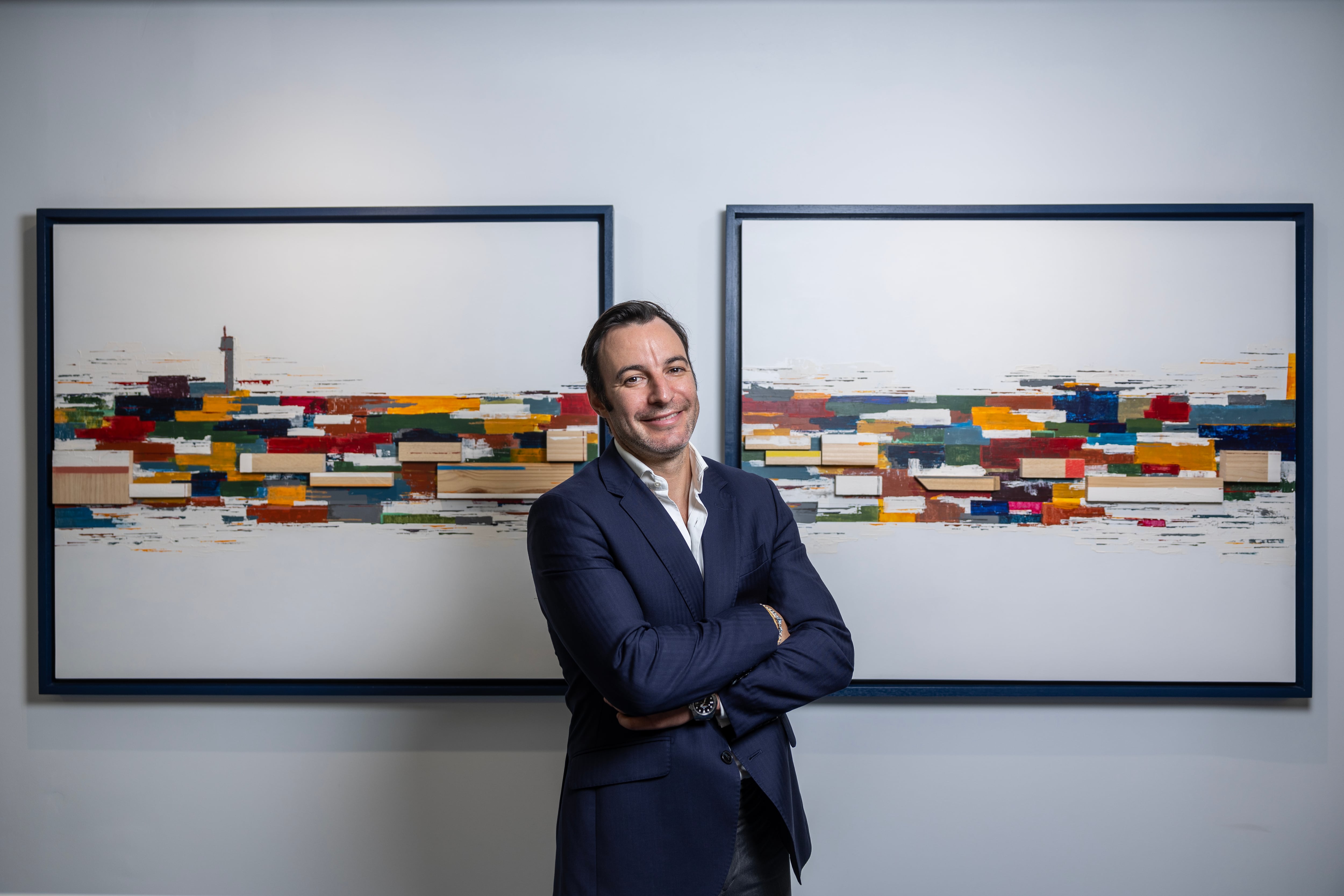 Mario García Ribeiro, responsable de inversiones de capital riesgo de Schroders, en las oficinas de la compañía en Madrid.