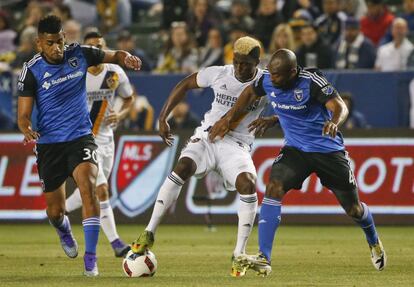 Gyasi Zardes (Galaxy), en el partido contra San José Earthquakes.