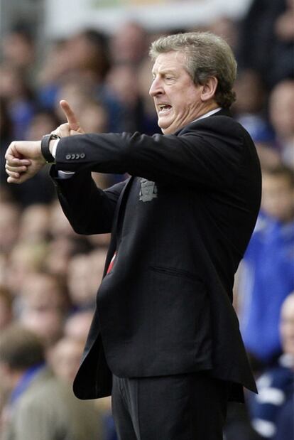 Roy Hodgson, durante el partido ante el Everton.
