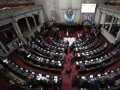 Los legisladores de Guatemala durante una sesión.