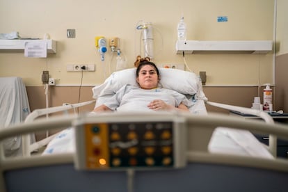 Vanessa Martínez, en el Hospital Gregorio Marañón de Madrid.