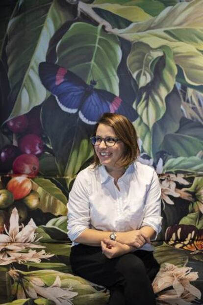 Juanita Goebertus, el pasado sábado en una cafetería de Bogotá.
