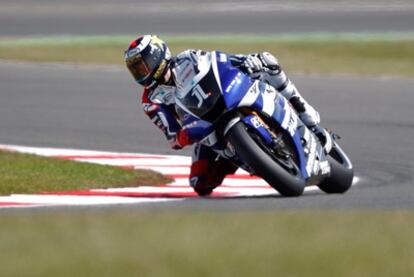 Jorge Lorenzo, hoy durante la calificación del Gran Premio en Silverstone.