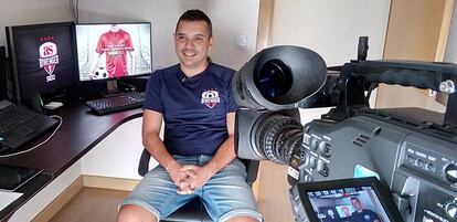 Javier Marín durante la entrevista.