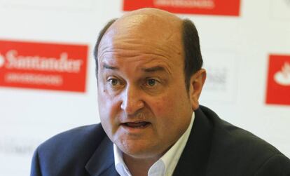 El presidente del PNV, Andoni Ortuzar, este martes.