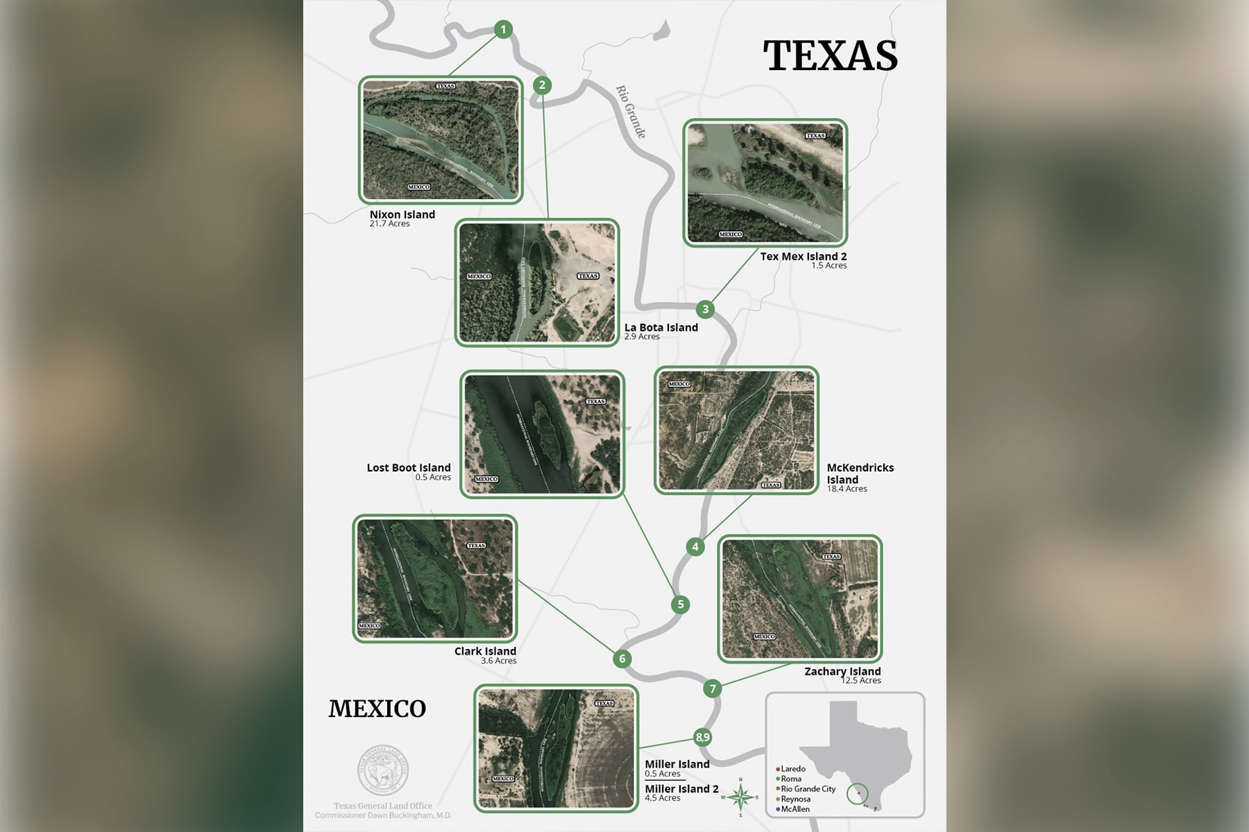 Mapa de las islas.