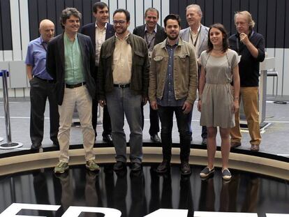 Moragas (PP), Hernando (PSOE), De Páramo (C's) y Montero, en el plató del debate.