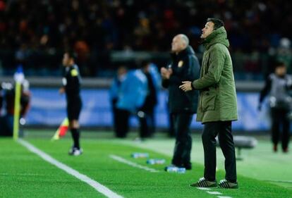 Luis Enrique, durant la semifinal contra el Guangzhou Evergrande.