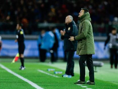 Luis Enrique durante la disputa de la semifinal contra el Guangzhou Evergrande.