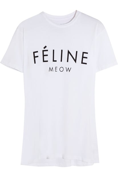 Camiseta divertida que sustituye Céline por Féline, de Brian Lichtenberg (66,55 euros).