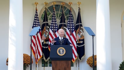 El presidente de Estados Unidos, Joe Biden, da una conferencia de prensa en la Casa Blanca, la semana pasada.