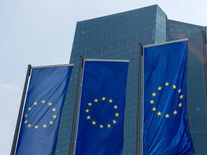 Vista de la fachada del Banco Central Europeo (BCE). 