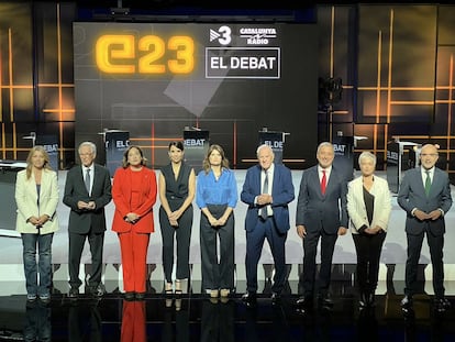 Debate de candidatos por Barcelona en TV3, este martes.