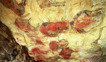 Pinturas en las cuevas de Altamira.