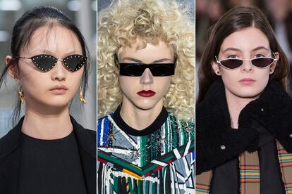 1. Microscópicas
Gigi Hadid, Kendall Jenner o Hailey Baldwin fueron solo algunas de las primeras en apostar por esta tendencia de corte retrofutursta que ya se ha consolidado. Inspira Matrix, que este verano cumplía 20 años, y funciona en marcas tan dispares como Valentino, Louis Vuitton, Aalto (en la foto)…