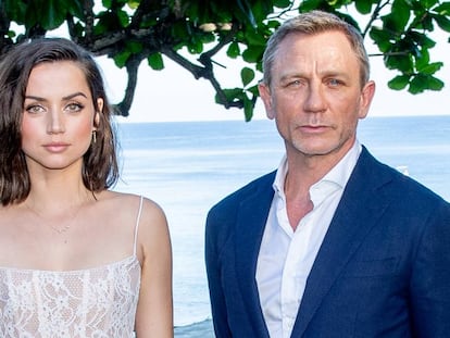 Ana de Armas y Daniel Craig, en la presentación de la nueva película de James Bond.