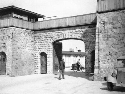 Imagen de 1945 del campo de concentración de Mauthausen.