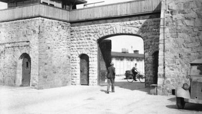 Imagen de 1945 del campo de concentración de Mauthausen.