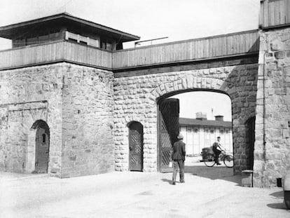 Imagen de 1945 del campo de concentración de Mauthausen.