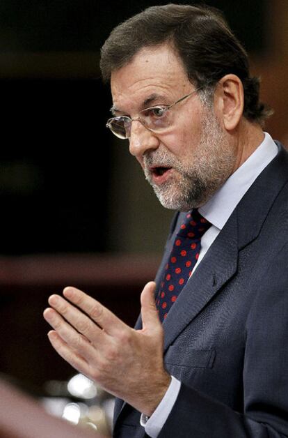 Mariano Rajoy, durante su intervención en el debate monográfico sobre el desempleo en España.