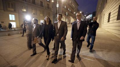 Miguel Guti&eacute;rrez, In&eacute;s Arrimadas, Albert Rivera y Jos&eacute; Manuel Villegas. 