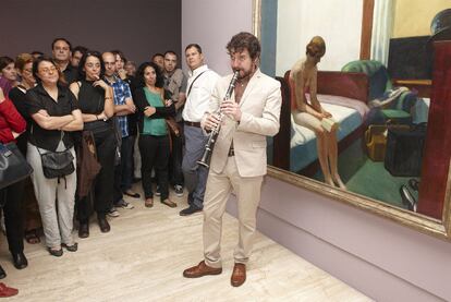 Mastretta, ayer durante su concierto en la exposición <i>Heroínas</i> del museo Thyssen.